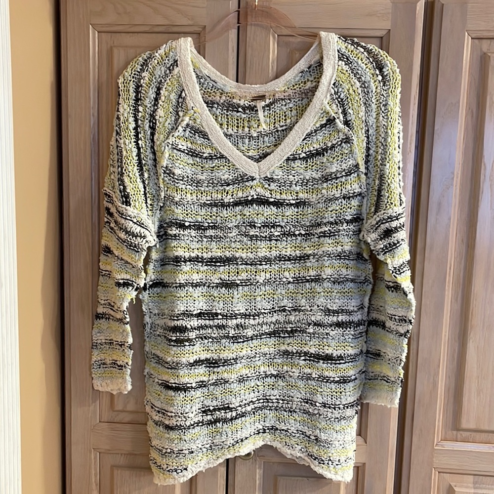 Free People chunky knit v-neck sweater